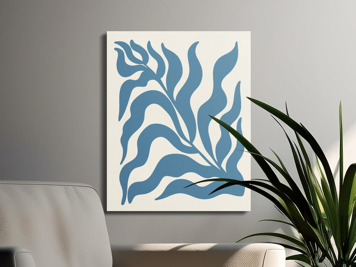 Premium Poster of Bold Abstract Leafy Design Canvas Wraps