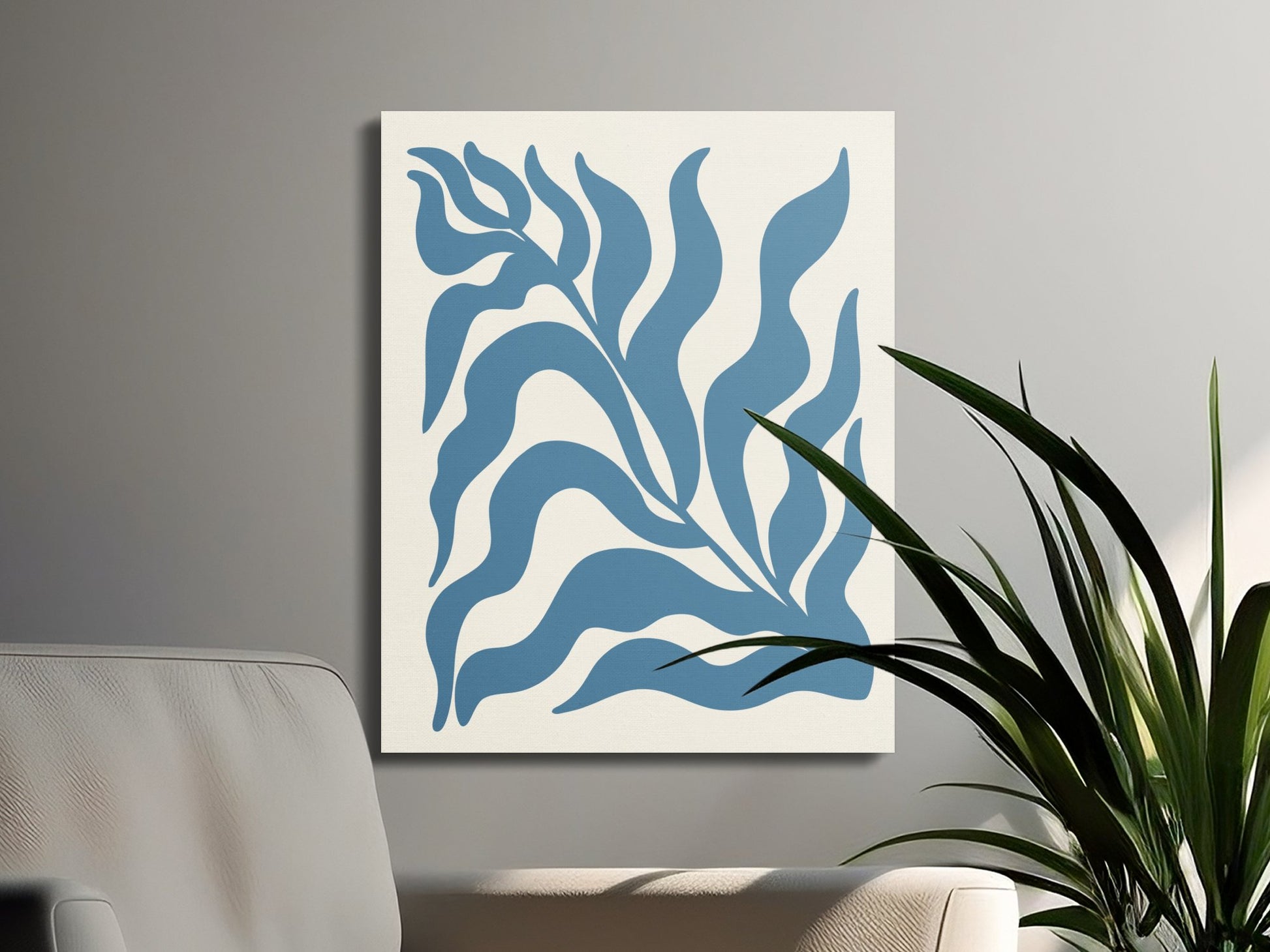 Premium Poster of Bold Abstract Leafy Design Canvas Wraps