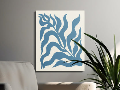 Premium Poster of Bold Abstract Leafy Design Canvas Wraps
