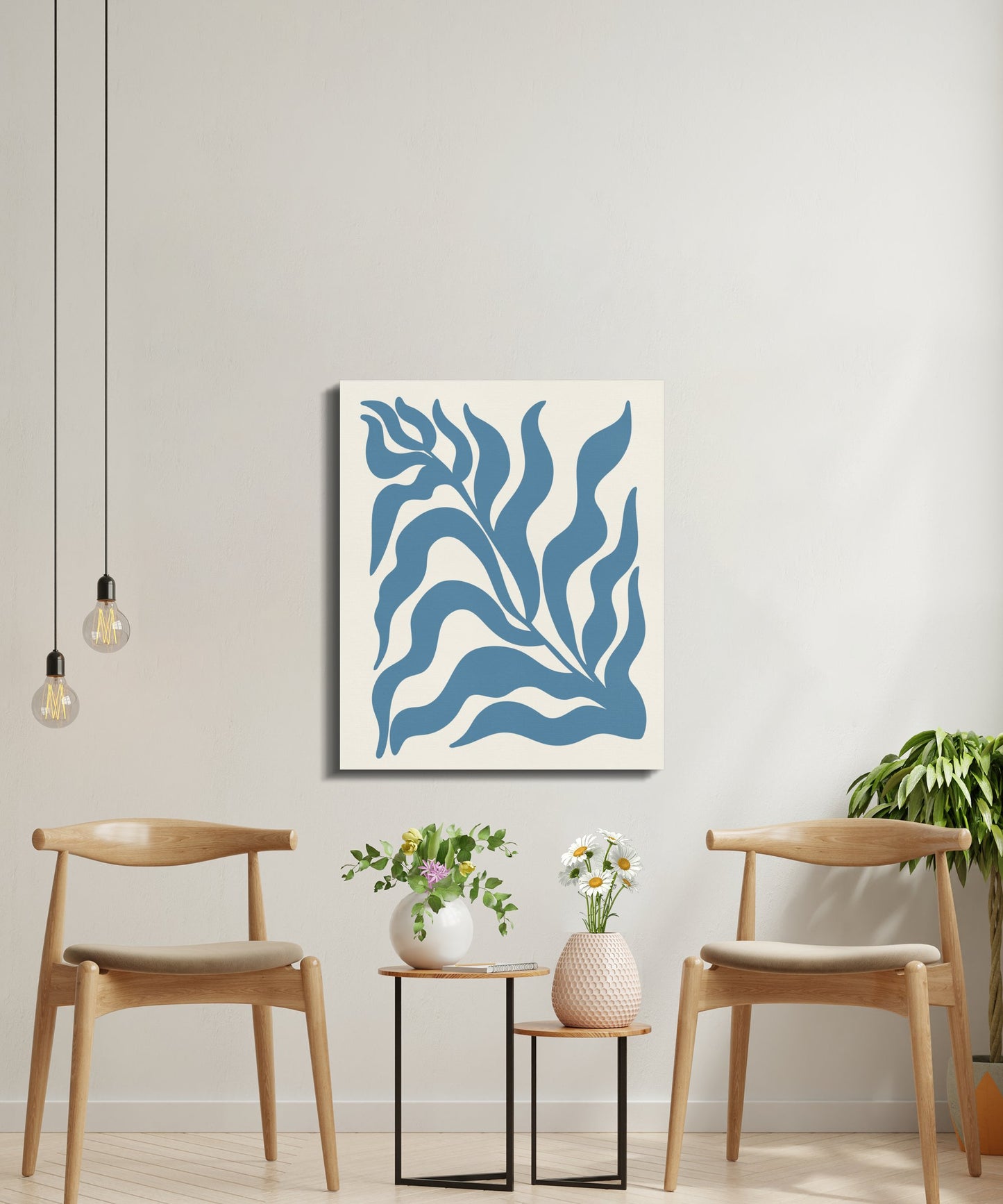 Premium Poster of Bold Abstract Leafy Design Canvas Wraps