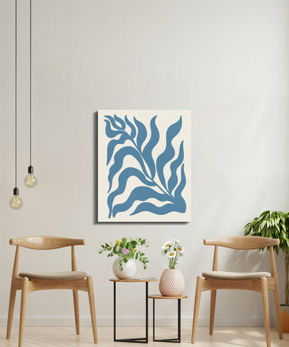 Premium Poster of Bold Abstract Leafy Design Canvas Wraps