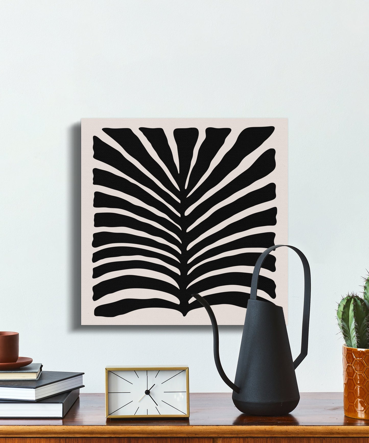 Premium Poster of Bold Black and White Botanical Abstract Canvas Wraps