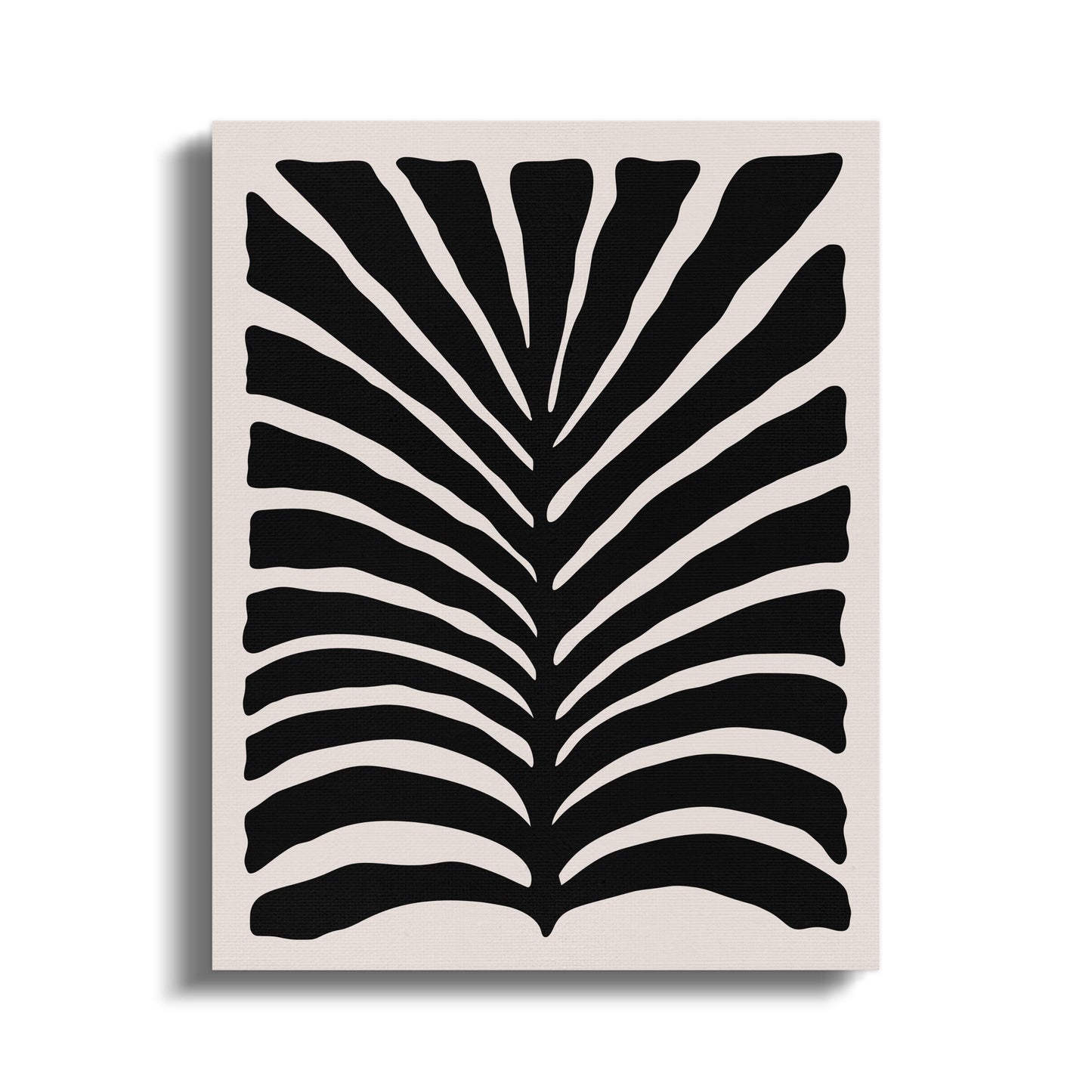 Premium Poster of Bold Black and White Botanical Abstract Canvas Wraps