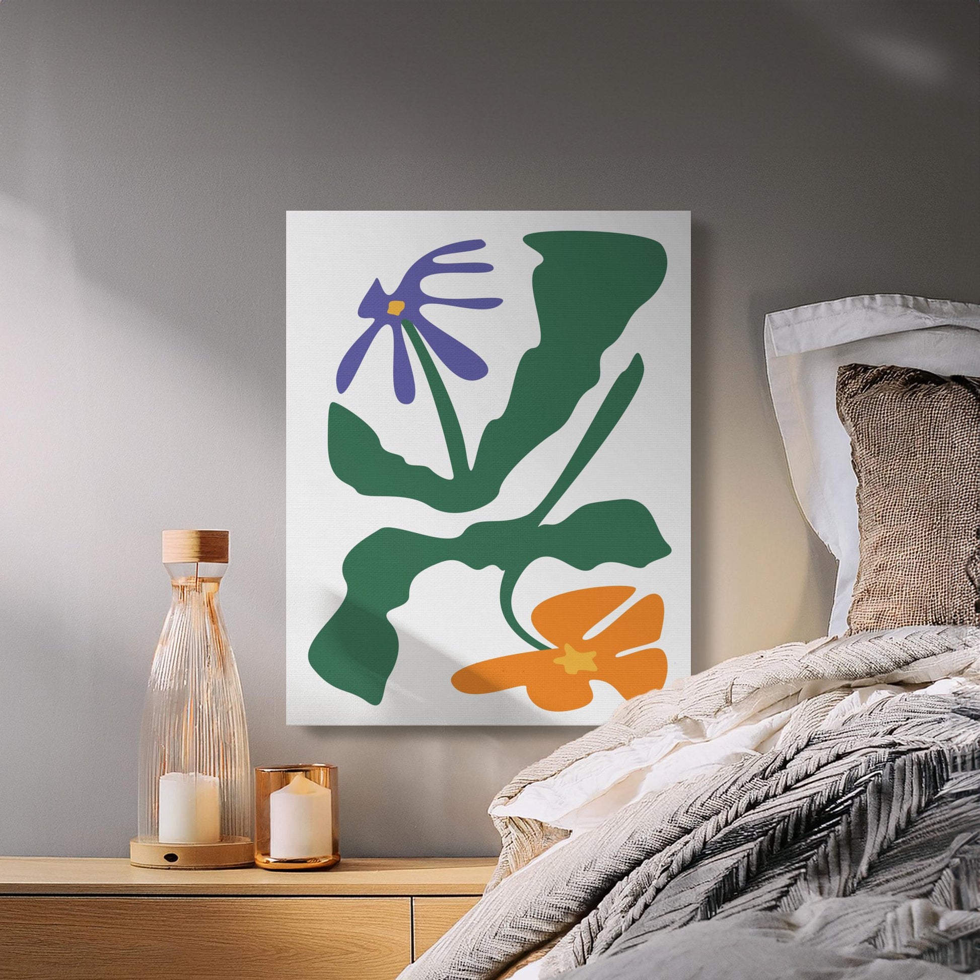 Premium Poster of Bold Botanical Floral Artwork Canvas Wraps
