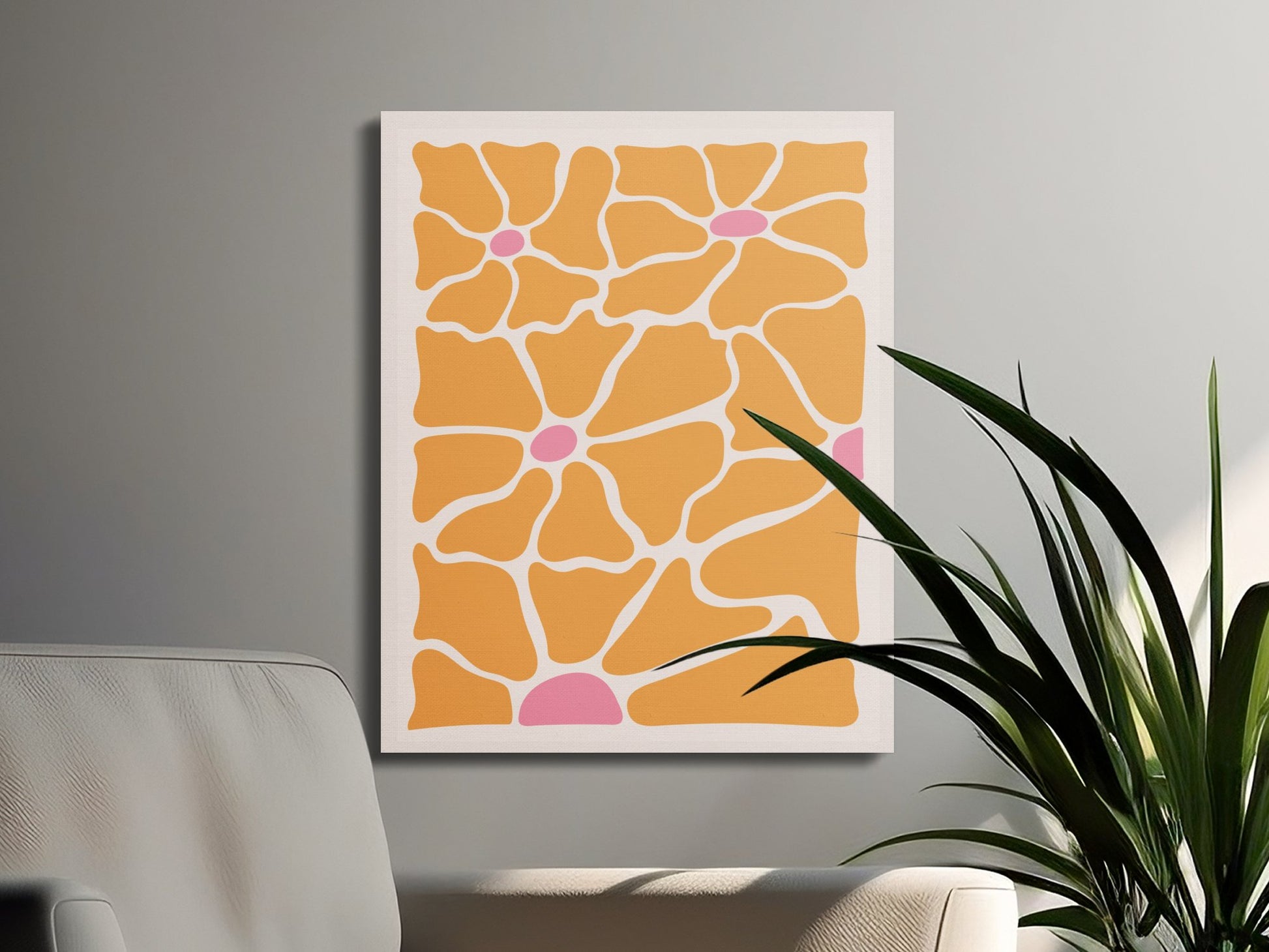 Premium Poster of Bold Floral Patterns Illustration Canvas Wraps