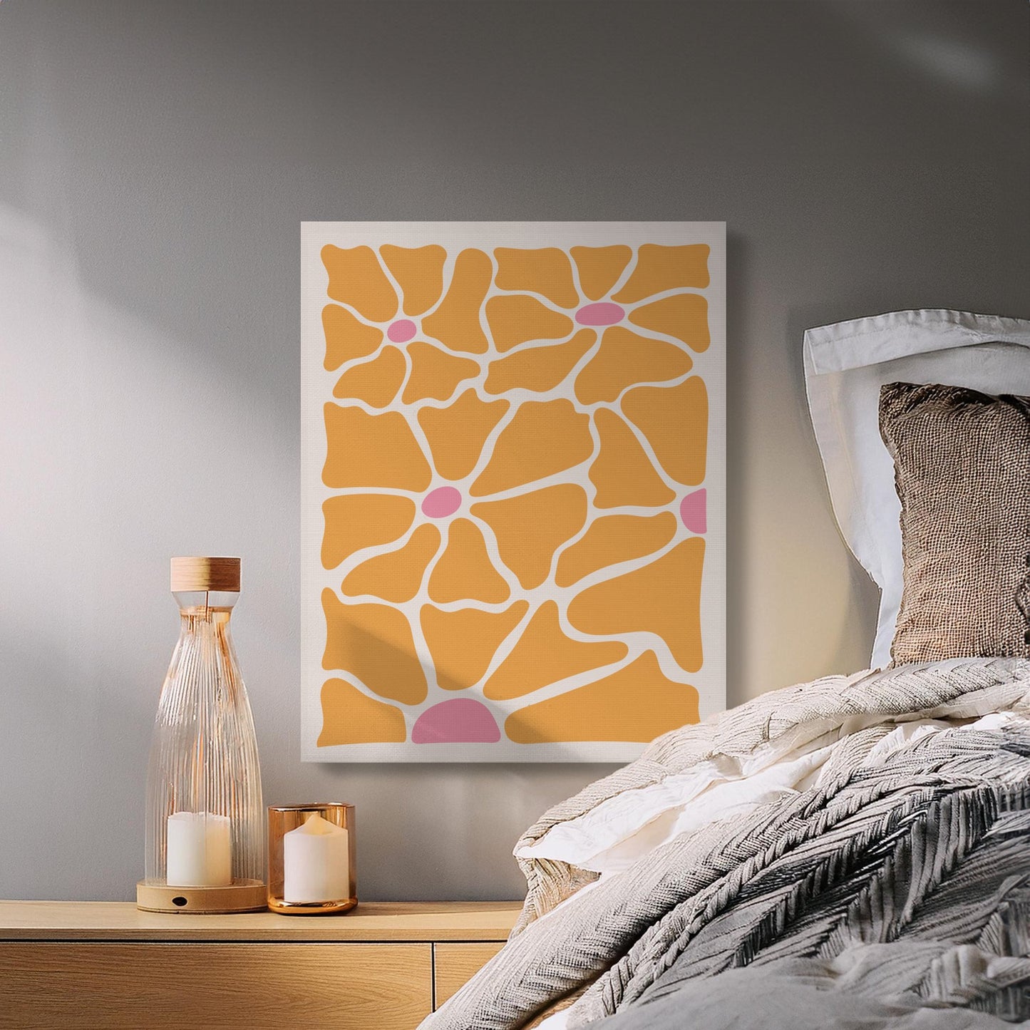 Premium Poster of Bold Floral Patterns Illustration Canvas Wraps