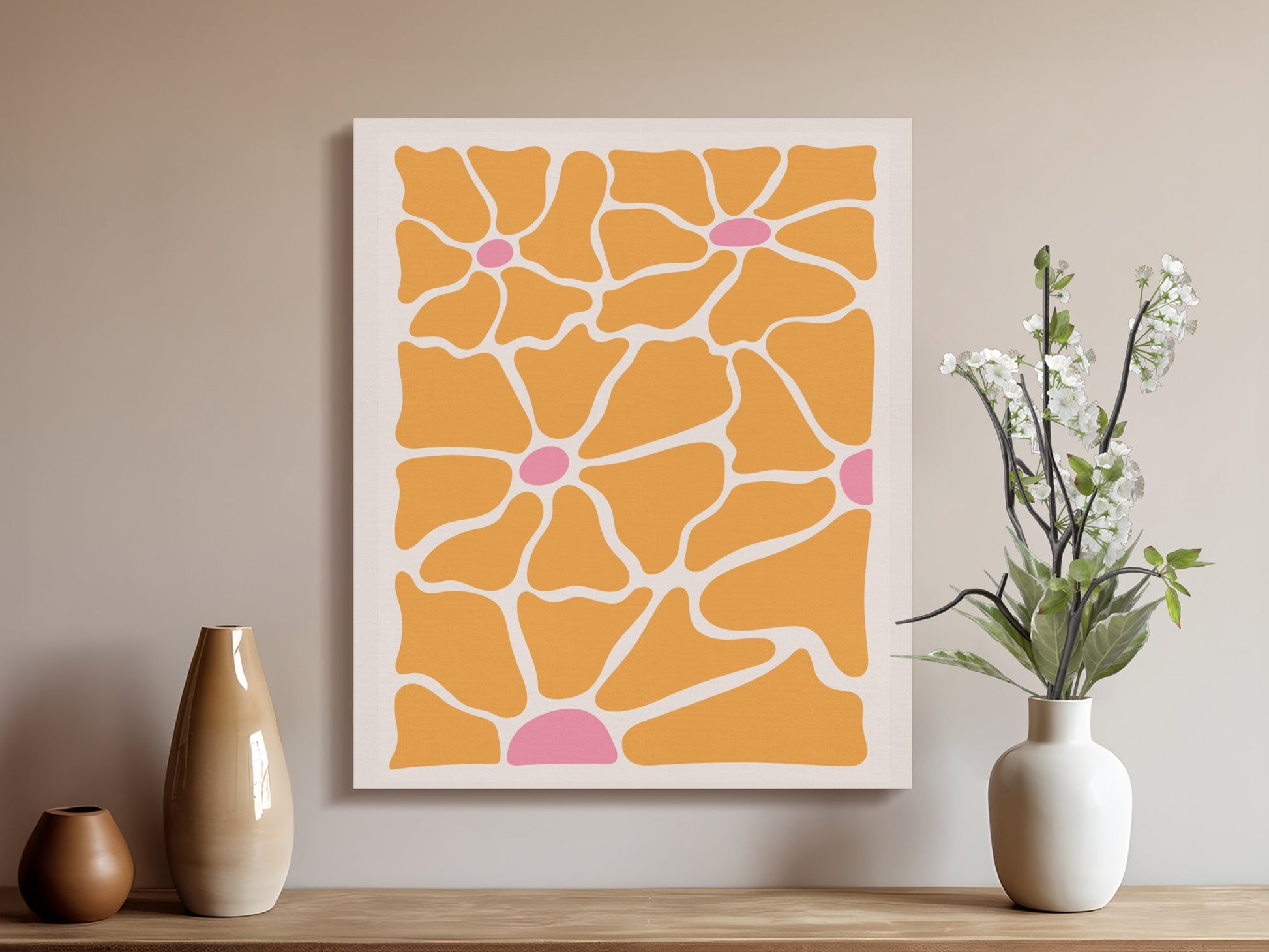 Premium Poster of Bold Floral Patterns Illustration Canvas Wraps