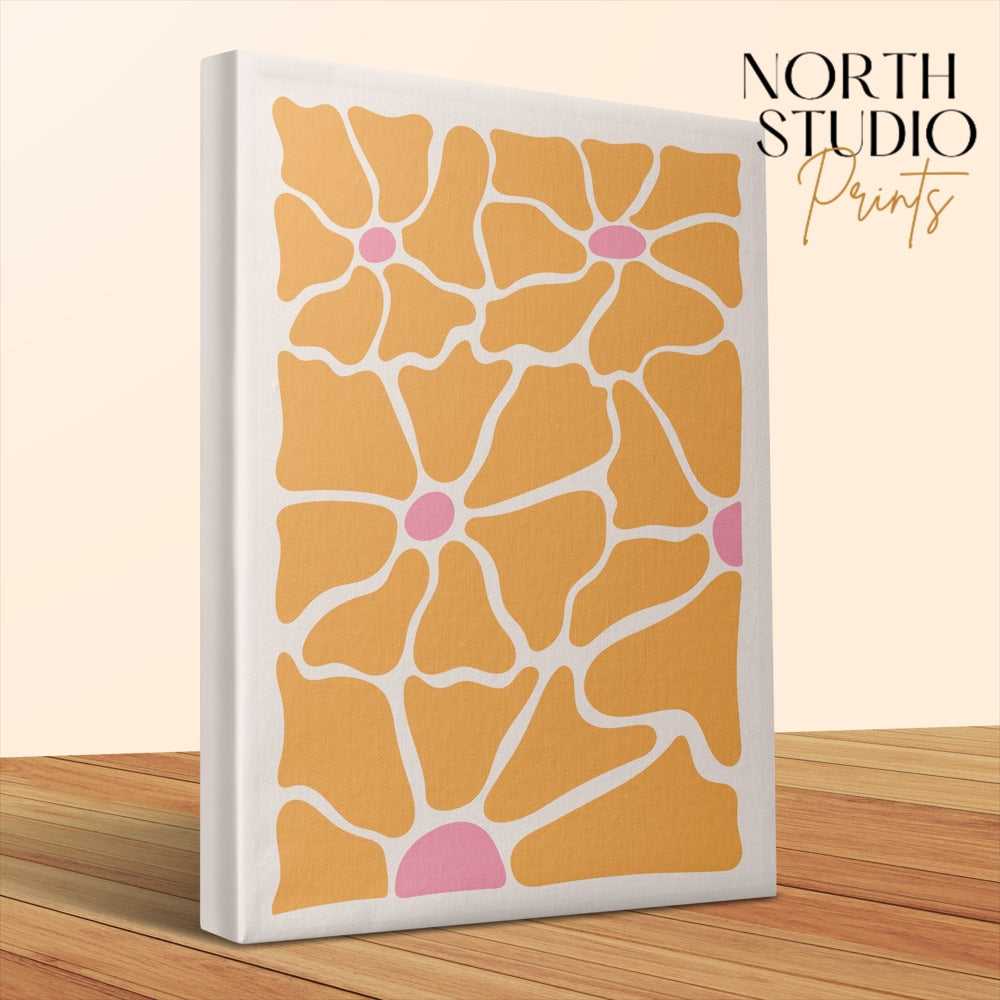 Premium Poster of Bold Floral Patterns Illustration Canvas Wraps