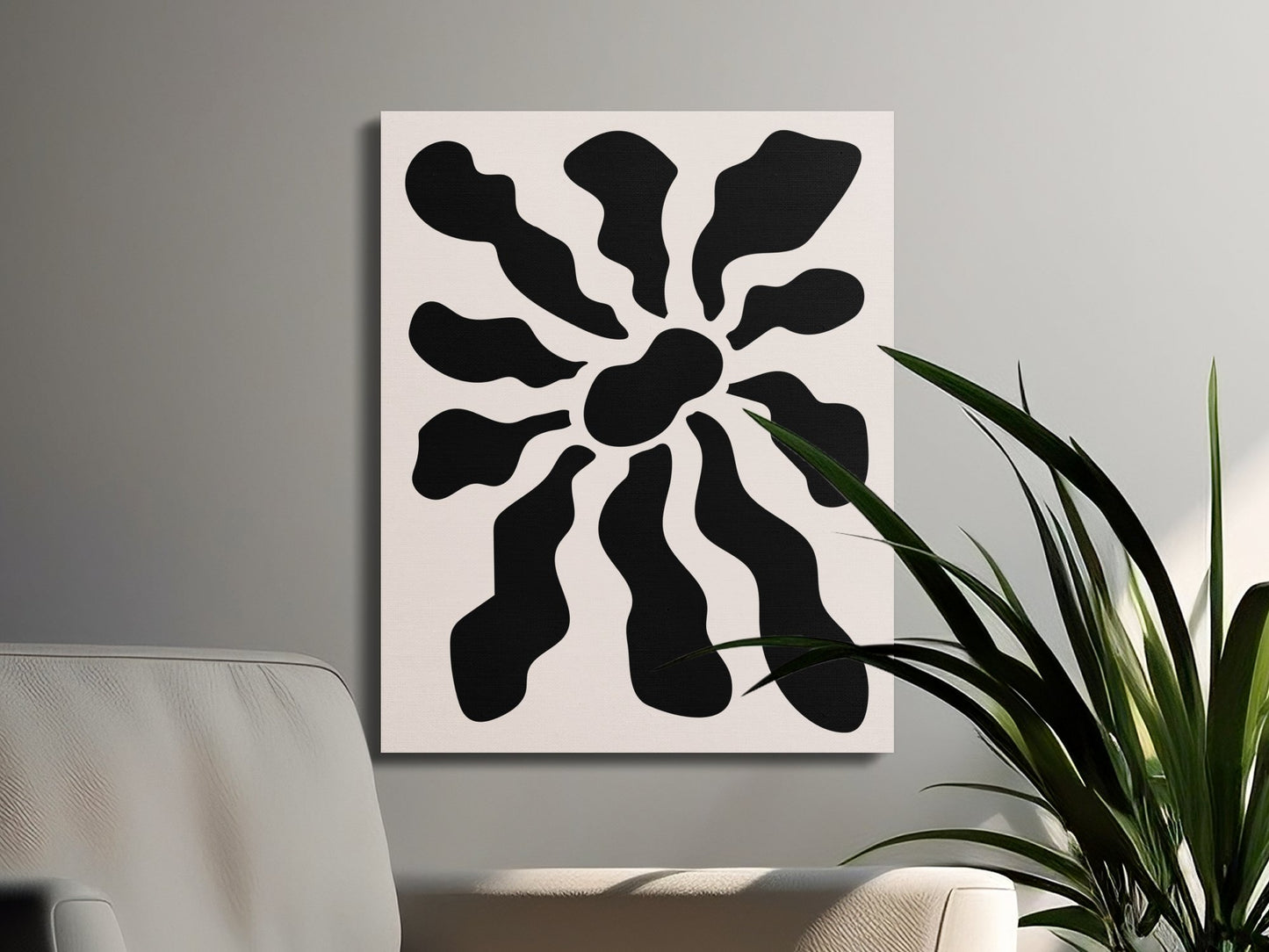 Premium Poster of Bold Modern Floral Wall Art Explosion Canvas Wraps