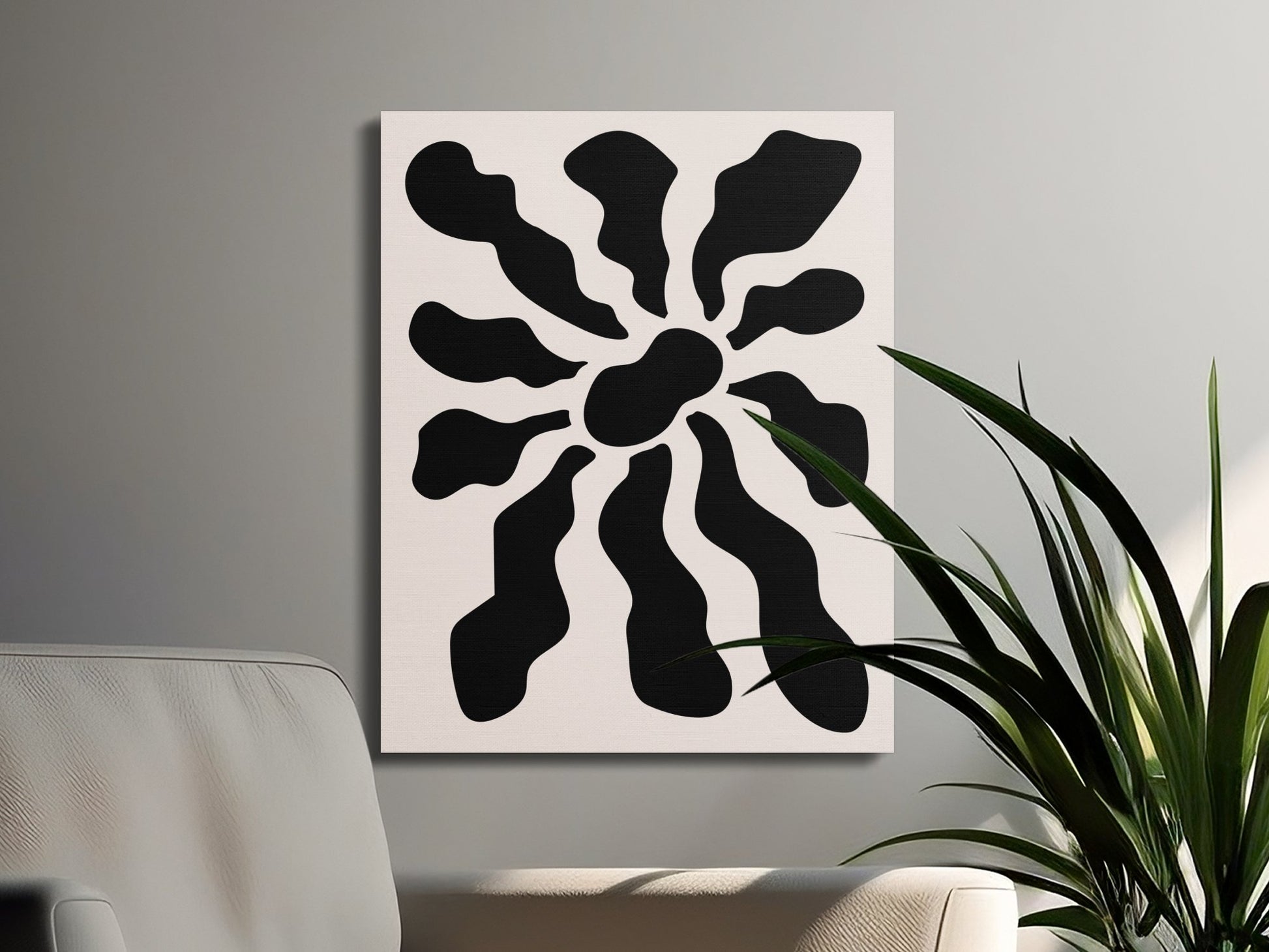 Premium Poster of Bold Modern Floral Wall Art Explosion Canvas Wraps