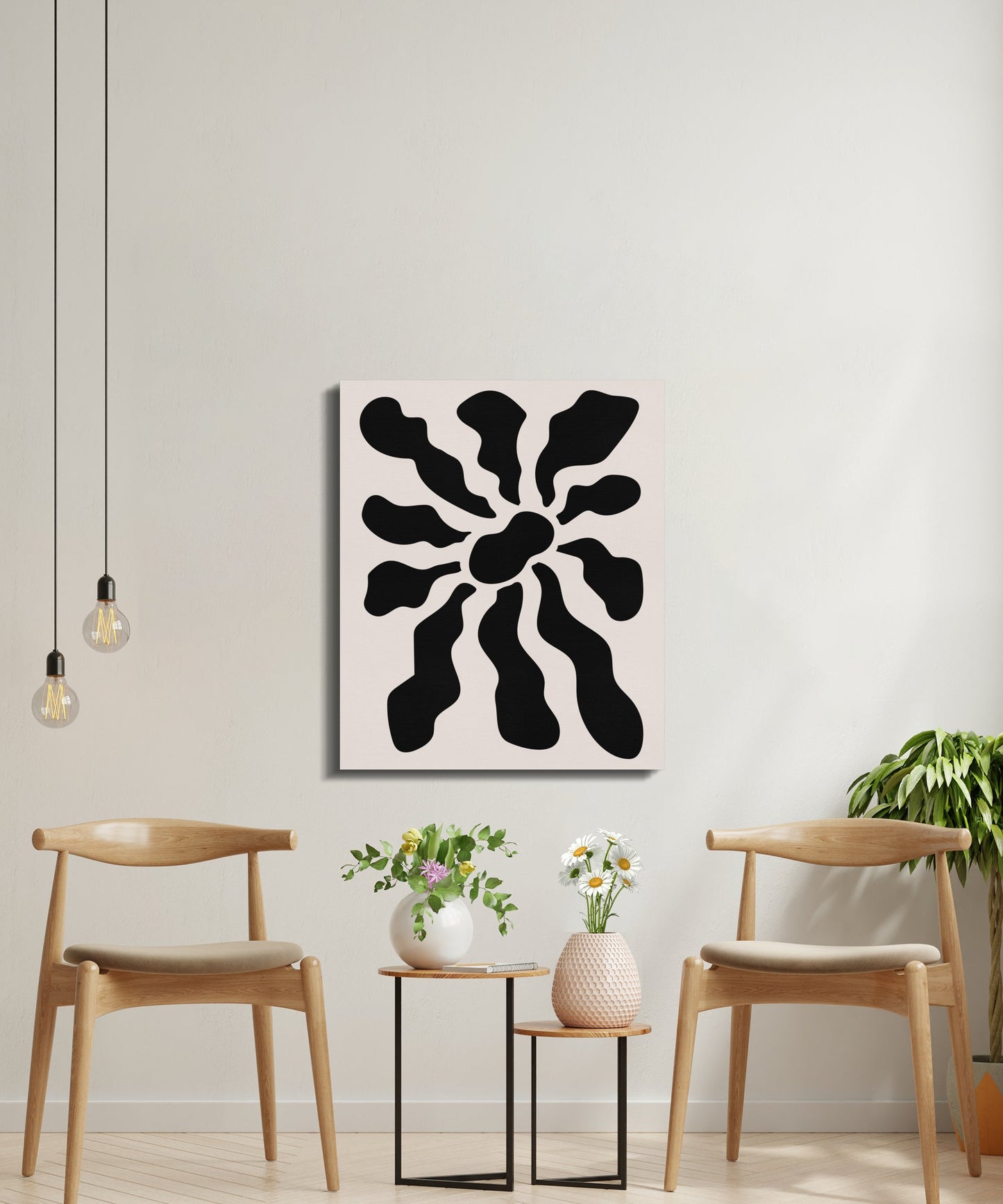 Premium Poster of Bold Modern Floral Wall Art Explosion Canvas Wraps