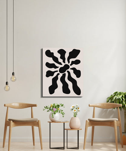Premium Poster of Bold Modern Floral Wall Art Explosion Canvas Wraps