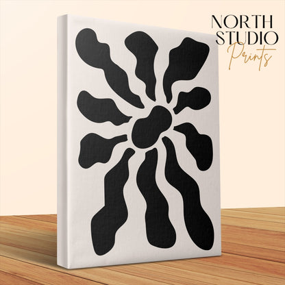 Premium Poster of Bold Modern Floral Wall Art Explosion Canvas Wraps