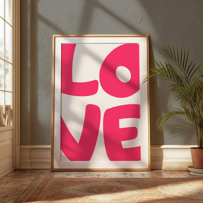 Premium Poster of Bold Modern LOVE Typography Posters