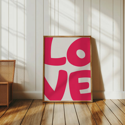 Premium Poster of Bold Modern LOVE Typography Posters