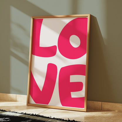 Premium Poster of Bold Modern LOVE Typography Posters