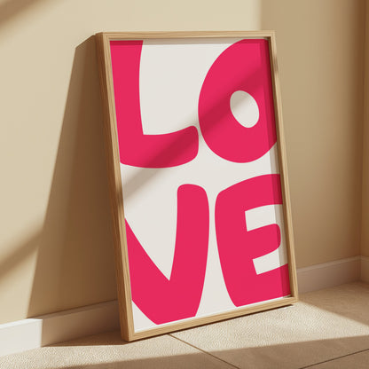 Premium Poster of Bold Modern LOVE Typography Posters