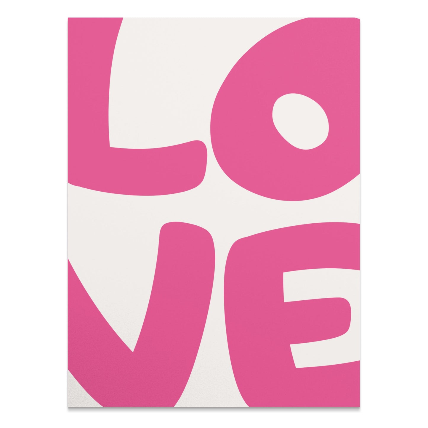 Premium Poster of Bold Pink Love Typography Artistic Design Posters