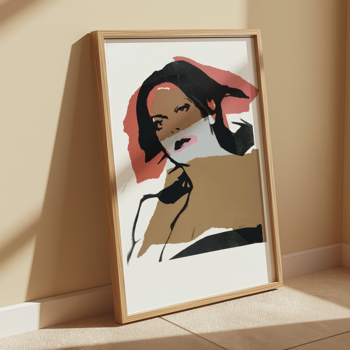 Premium Poster of Bold Portrait Art in Black and Brown Tones Posters