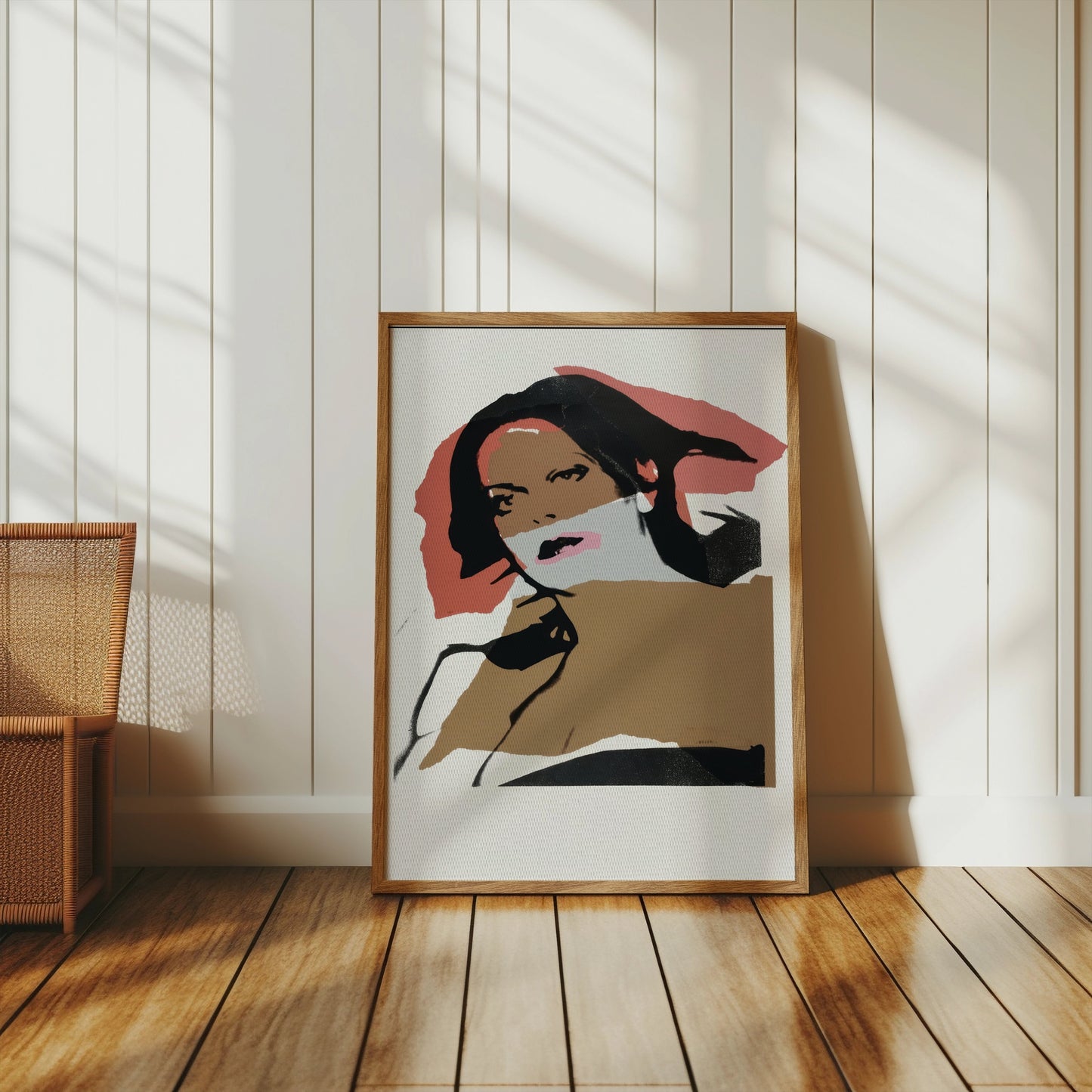 Premium Poster of Bold Portrait Art in Black and Brown Tones Posters