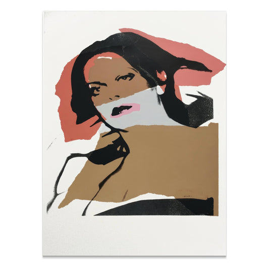 Premium Poster of Bold Portrait Art in Black and Brown Tones Posters