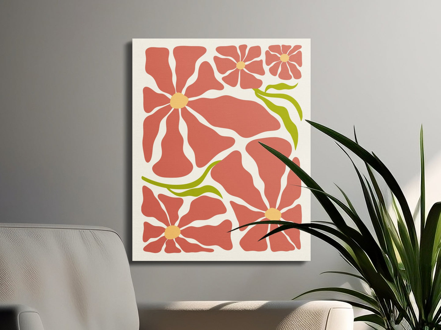 Premium Poster of Bold and Vibrant Floral Wall Art Canvas Wraps