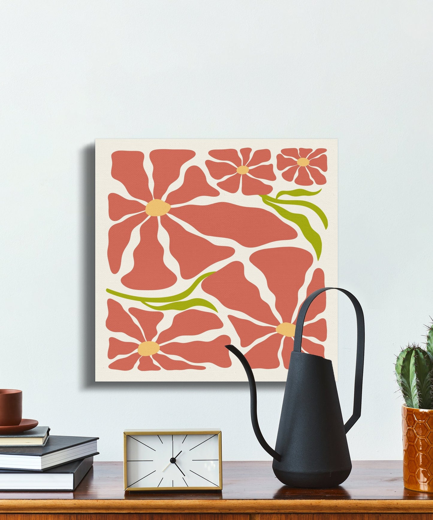 Premium Poster of Bold and Vibrant Floral Wall Art Canvas Wraps