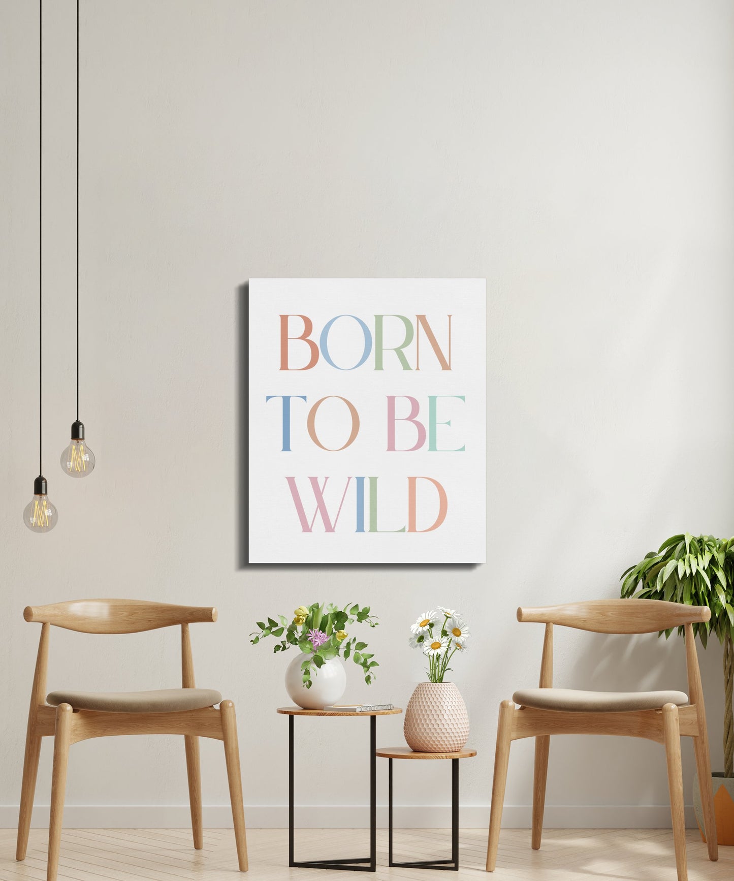 Premium Poster of Born To Be Wild Nursery Wall Art Canvas Wraps