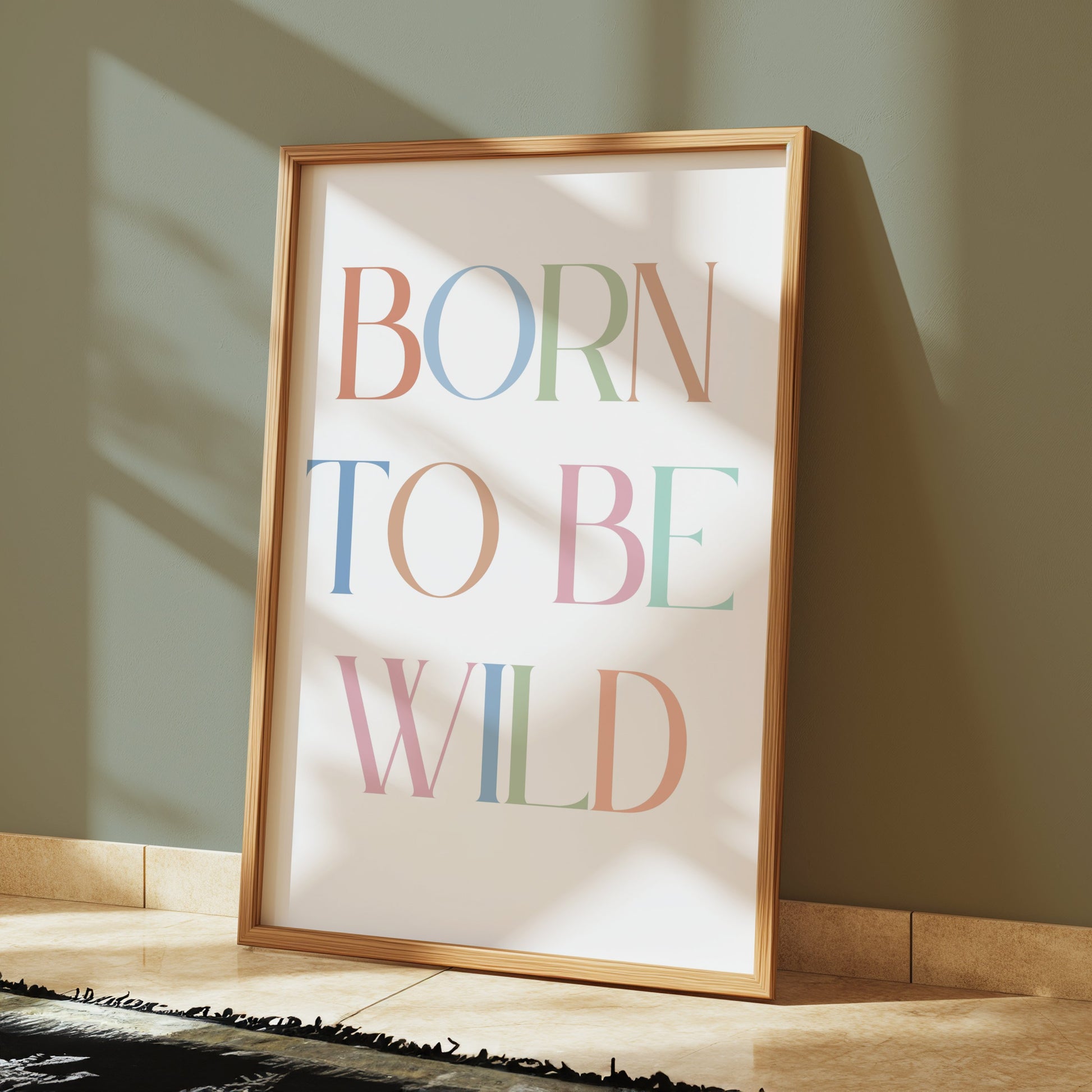 Premium Poster of Born to Be Wild Colorful Typography Art Posters