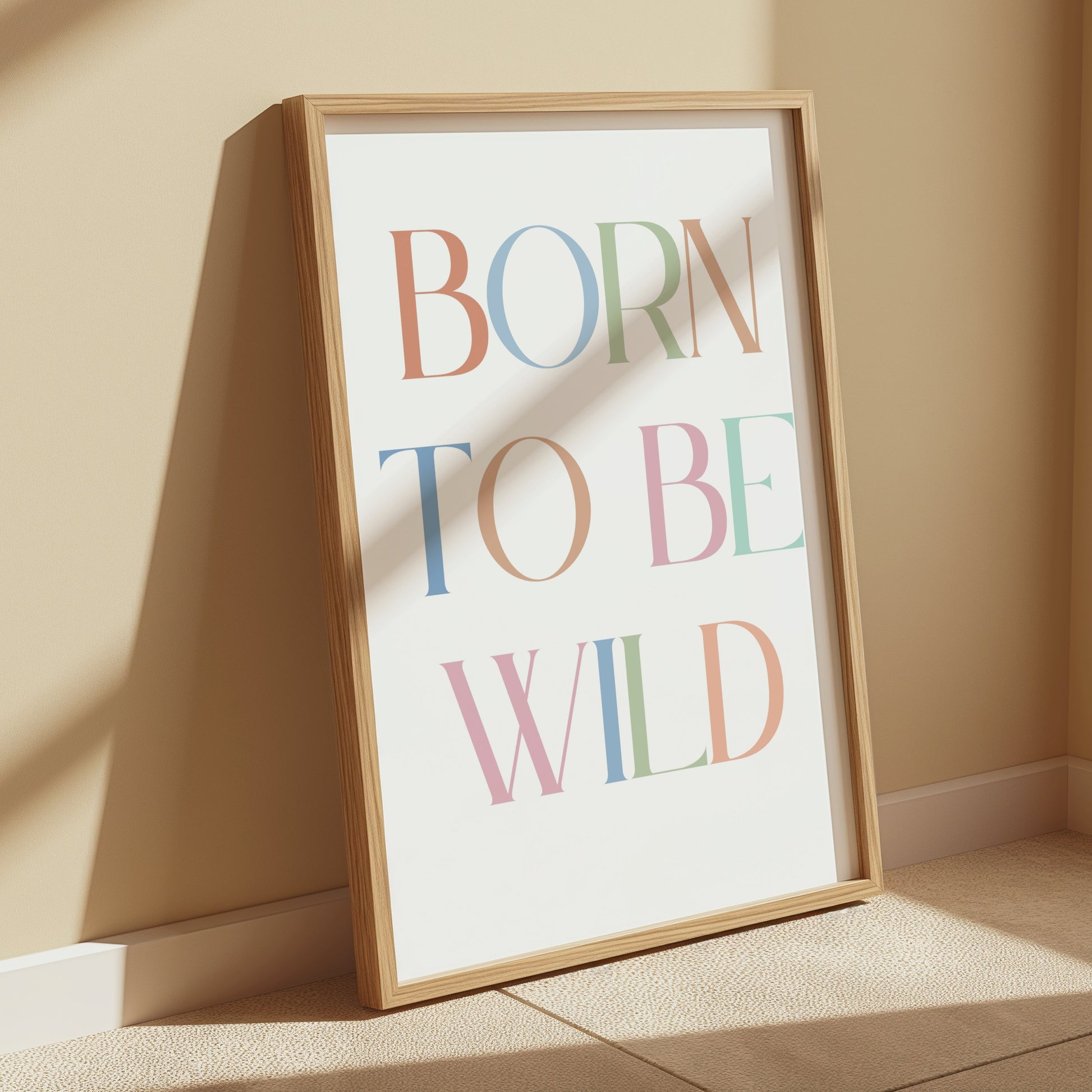 Premium Poster of Born to Be Wild Colorful Typography Art Posters
