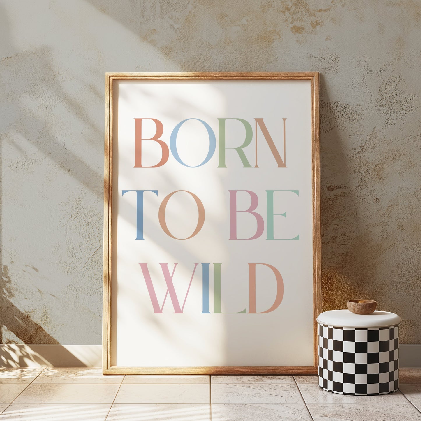 Premium Poster of Born to Be Wild Colorful Typography Art Posters