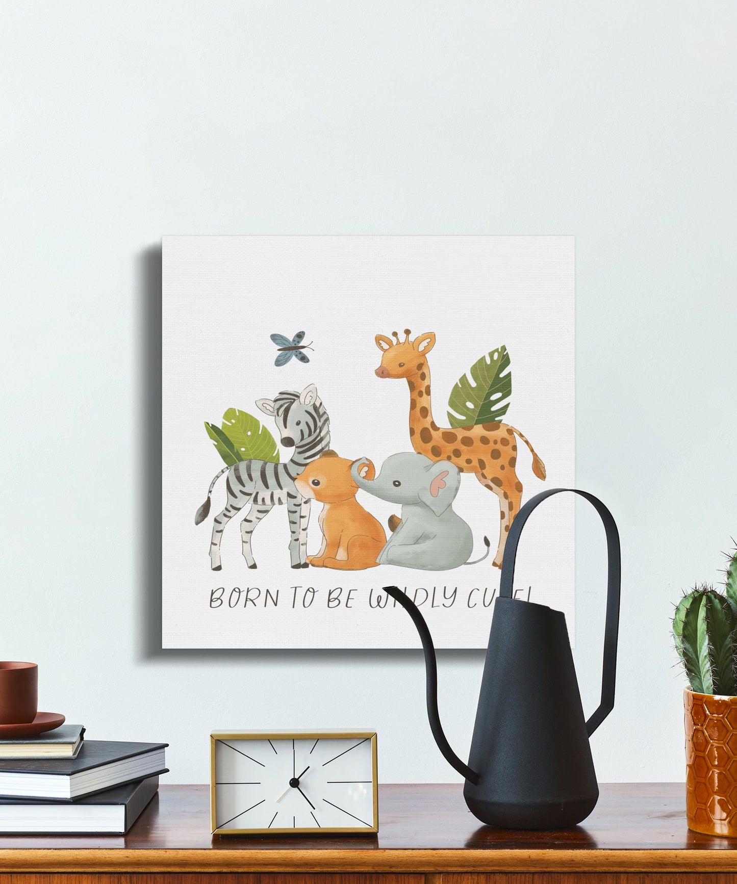 Premium Poster of Born to be Wildly Cute Nursery Wall Art Canvas Wraps