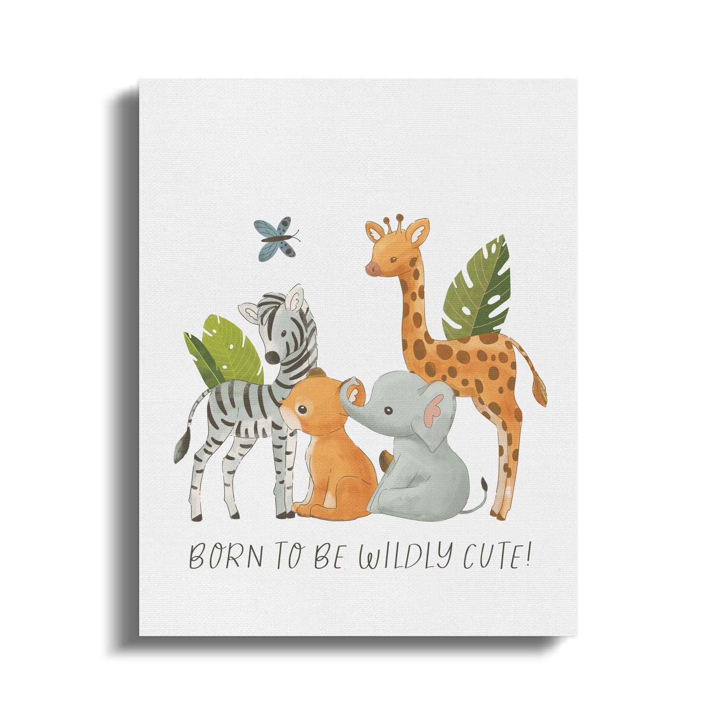 Premium Poster of Born to be Wildly Cute Nursery Wall Art Canvas Wraps