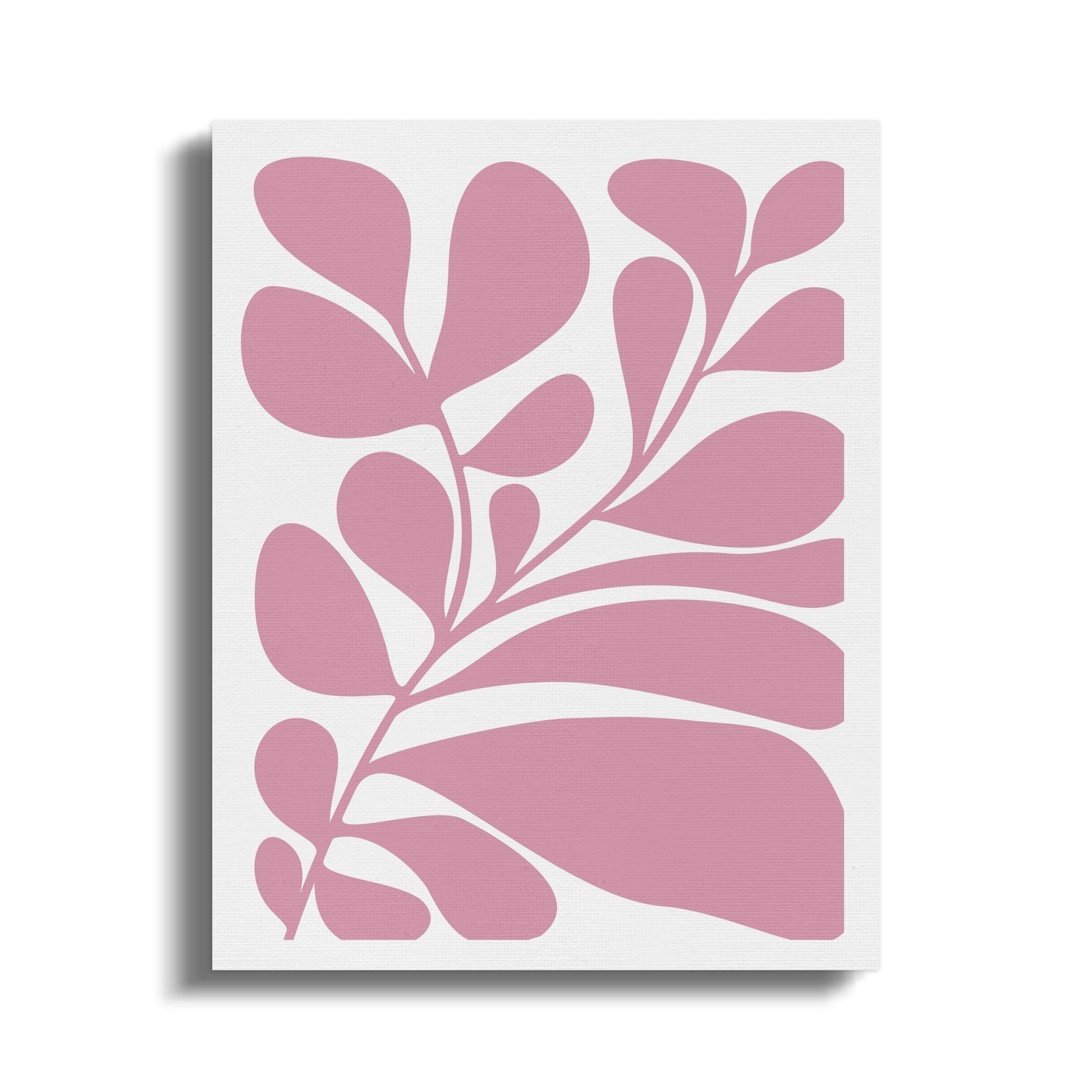 Premium Poster of Botanical Art Pink Floral Design Canvas Wraps