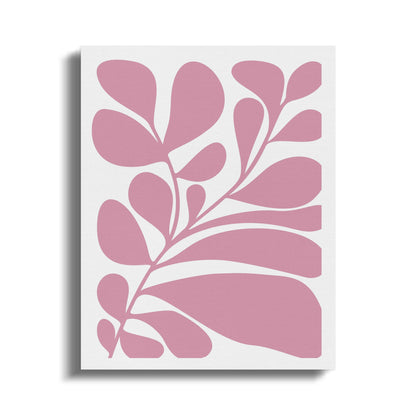Premium Poster of Botanical Art Pink Floral Design Canvas Wraps