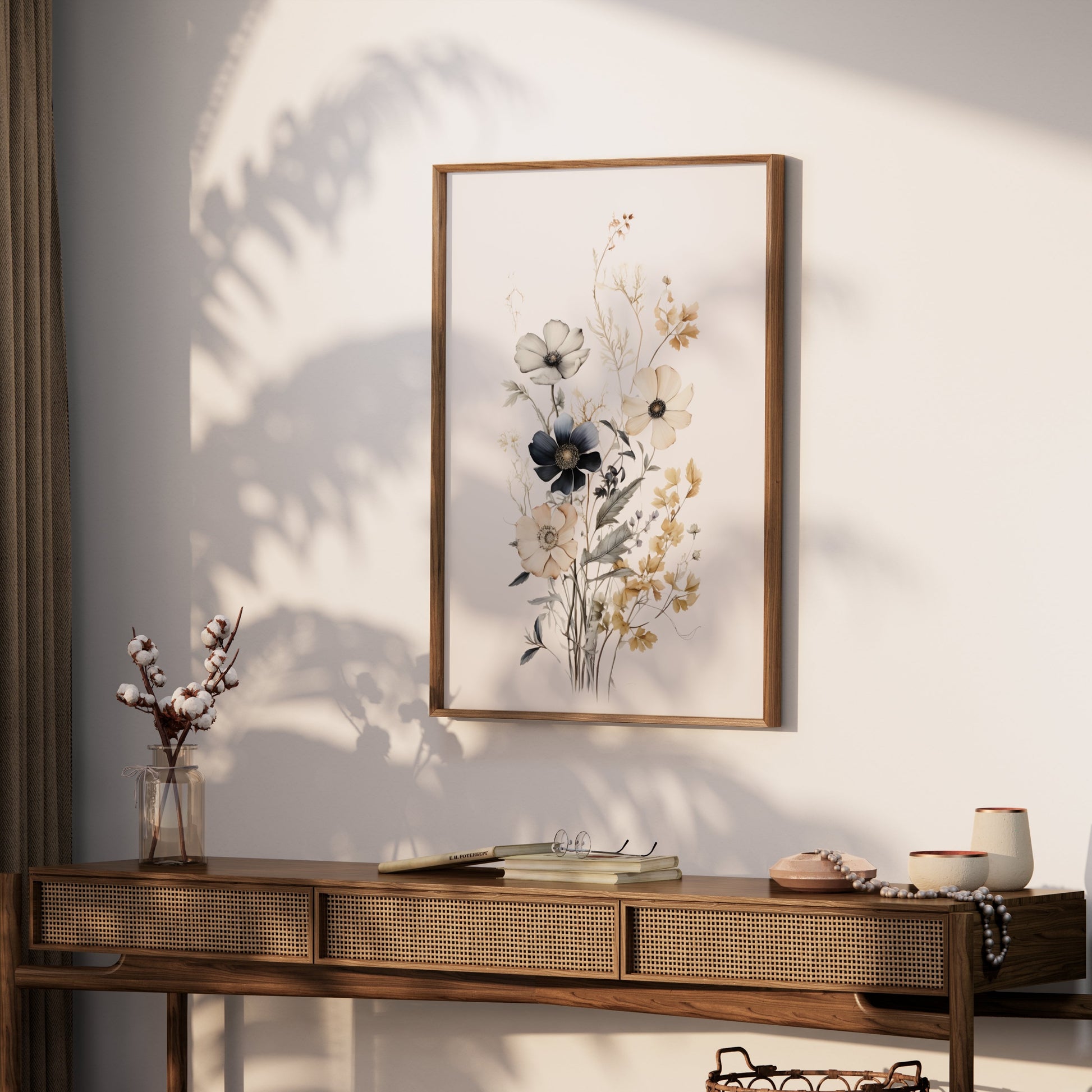 Premium Poster of Botanical Floral Art with Delicate Pastel Colors Posters