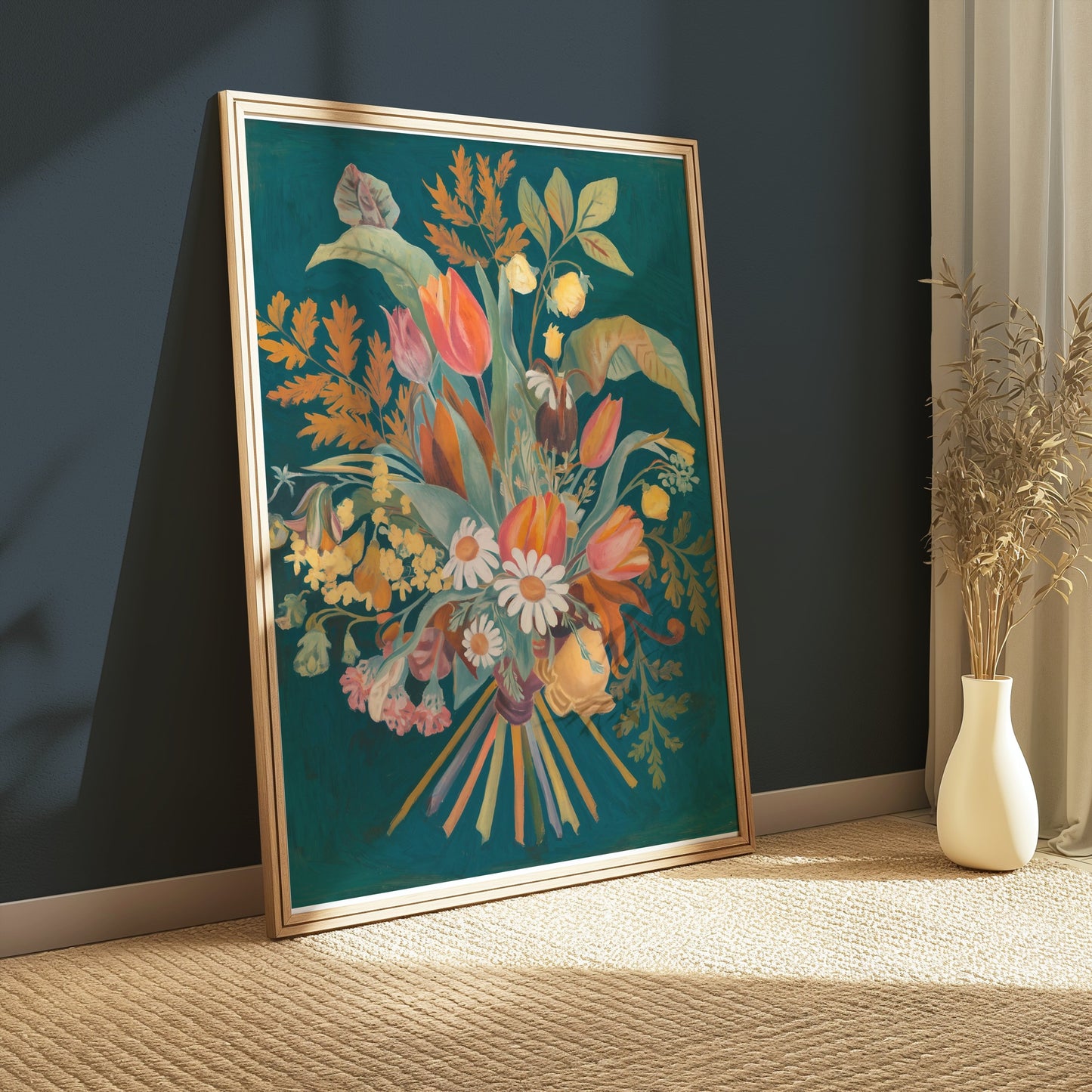 Premium Poster of Botanical Flower Bouquet Painting Art Posters