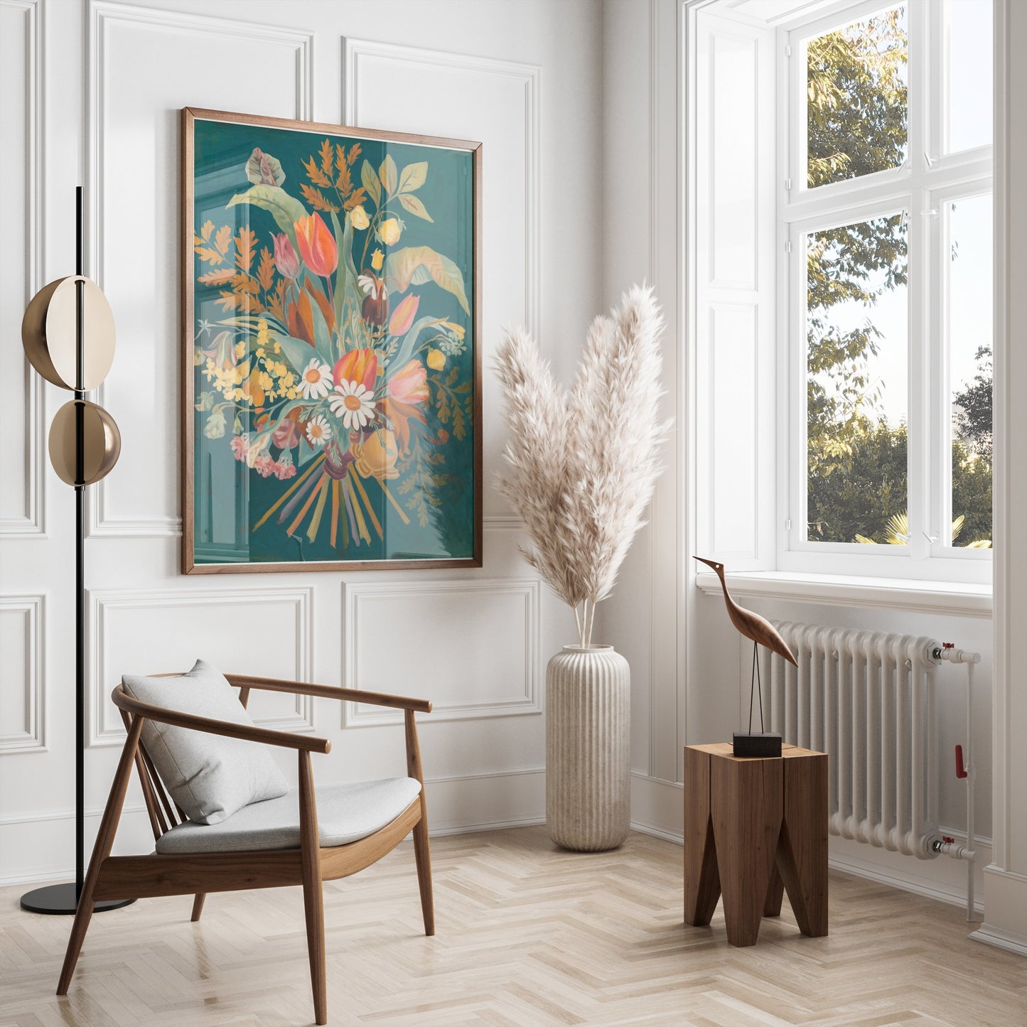 Premium Poster of Botanical Flower Bouquet Painting Art Posters