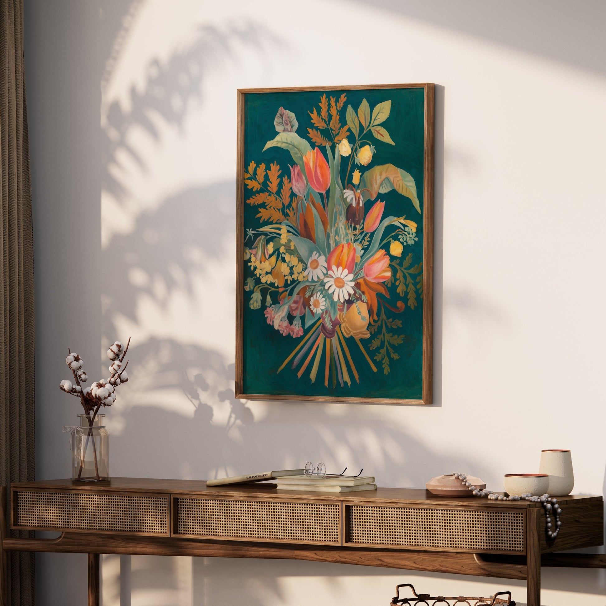 Premium Poster of Botanical Flower Bouquet Painting Art Posters