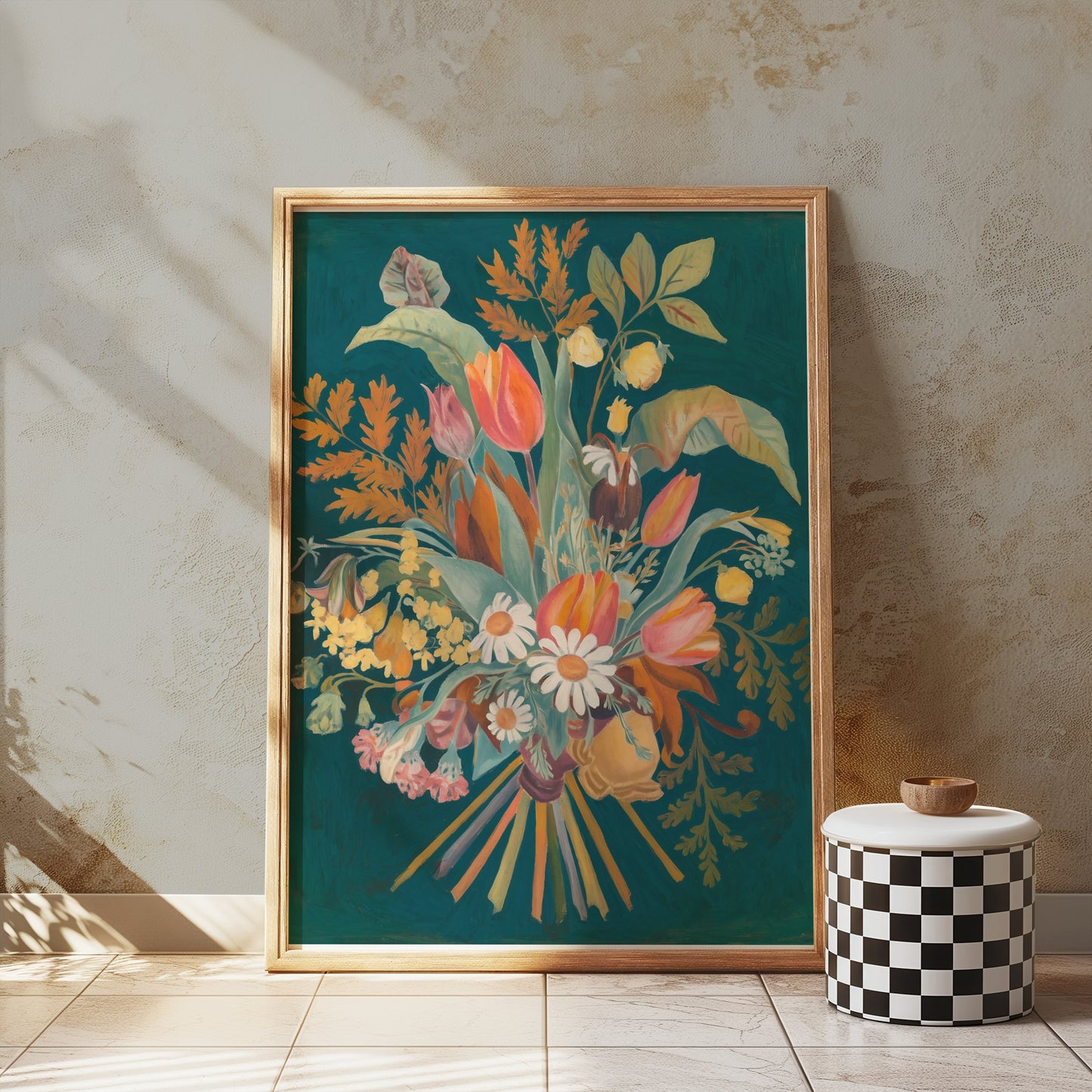 Premium Poster of Botanical Flower Bouquet Painting Art Posters