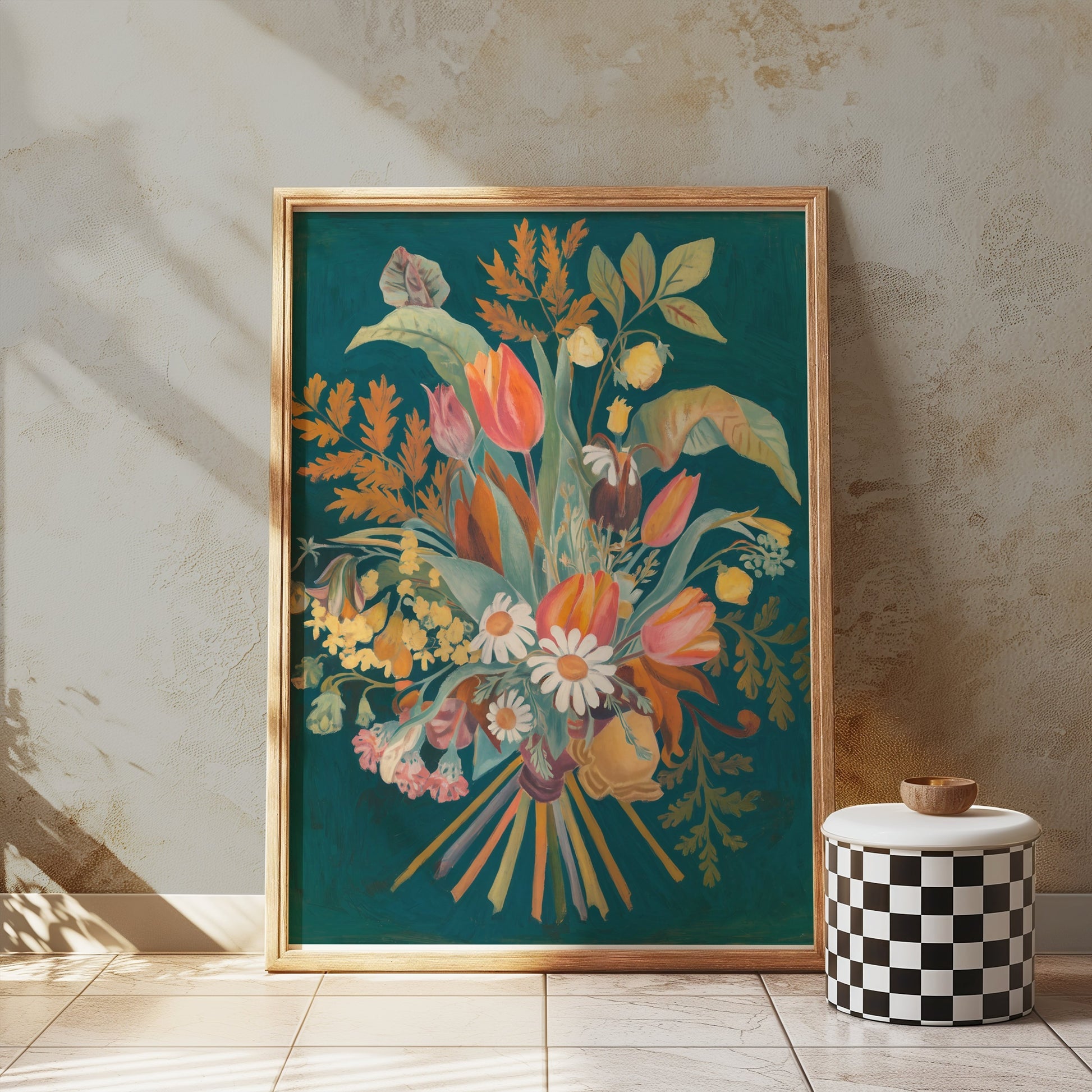 Premium Poster of Botanical Flower Bouquet Painting Art Posters