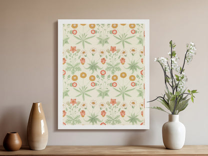Premium Poster of Botanical Flowers Pattern William Morris Canvas Wraps