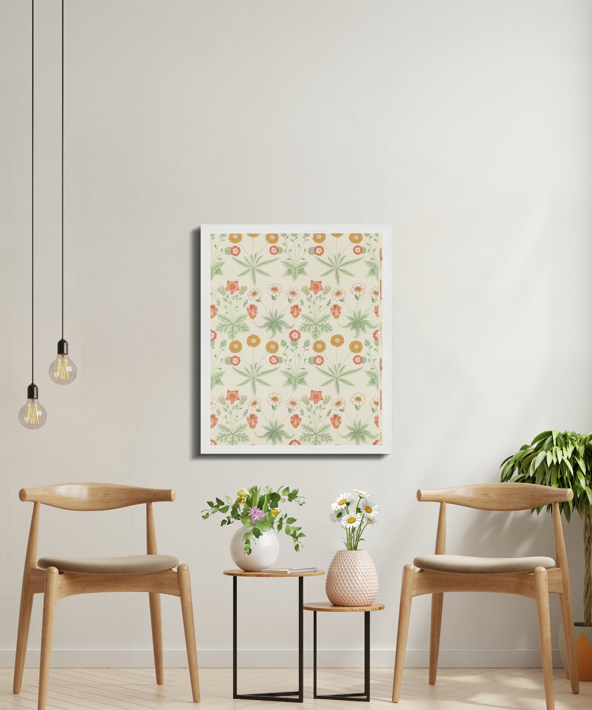 Premium Poster of Botanical Flowers Pattern William Morris Canvas Wraps