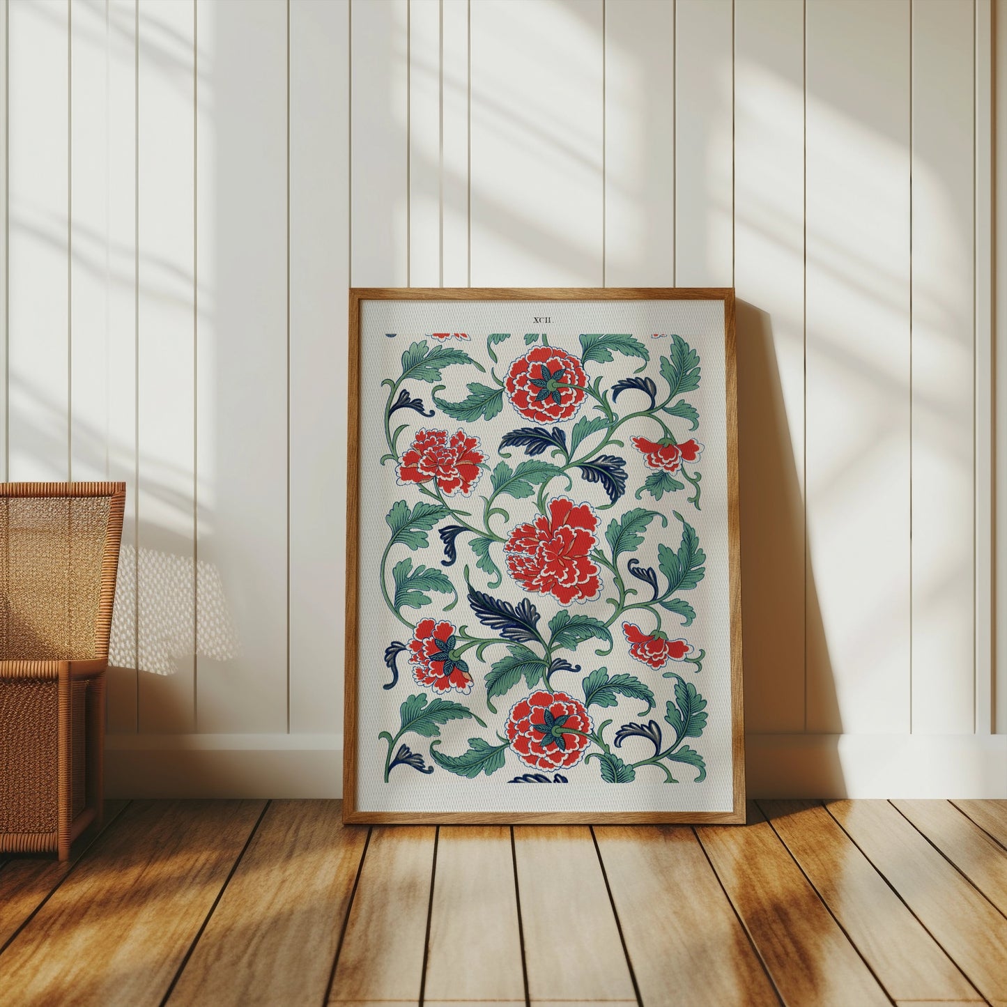 Premium Poster of Botanical Red Floral Art Prints for Classic Home Decor Posters