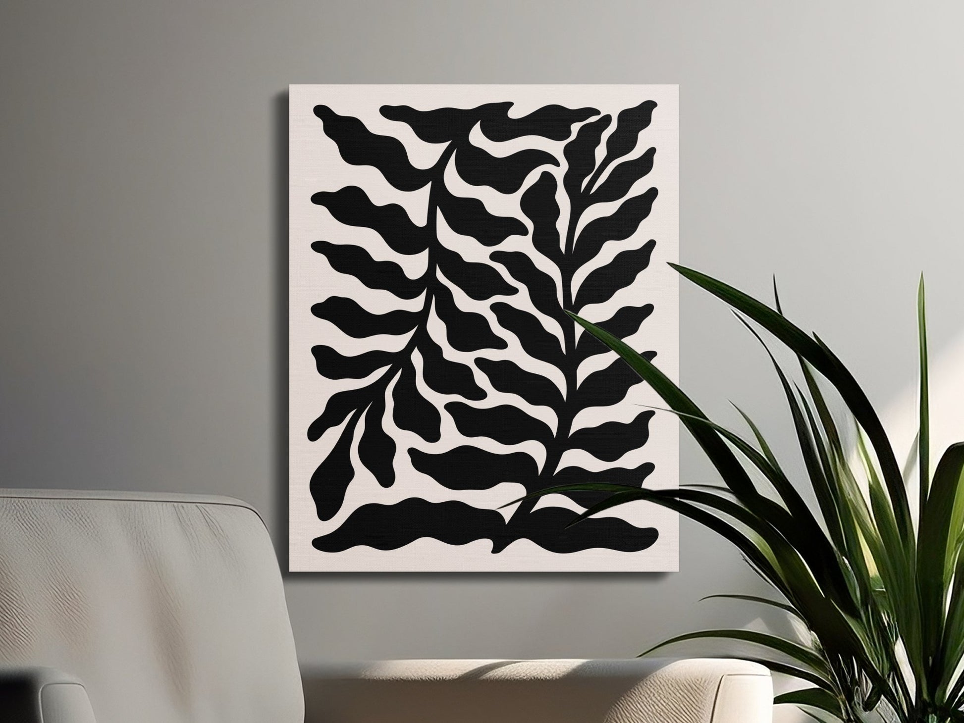 Premium Poster of Botanical Style Floral Wall Art Canvas Wraps