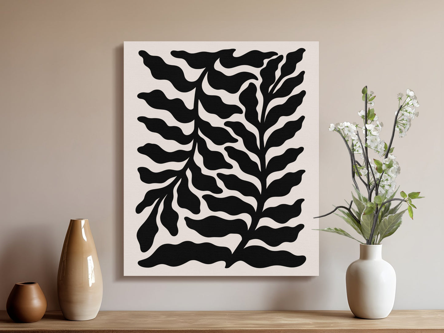 Premium Poster of Botanical Style Floral Wall Art Canvas Wraps