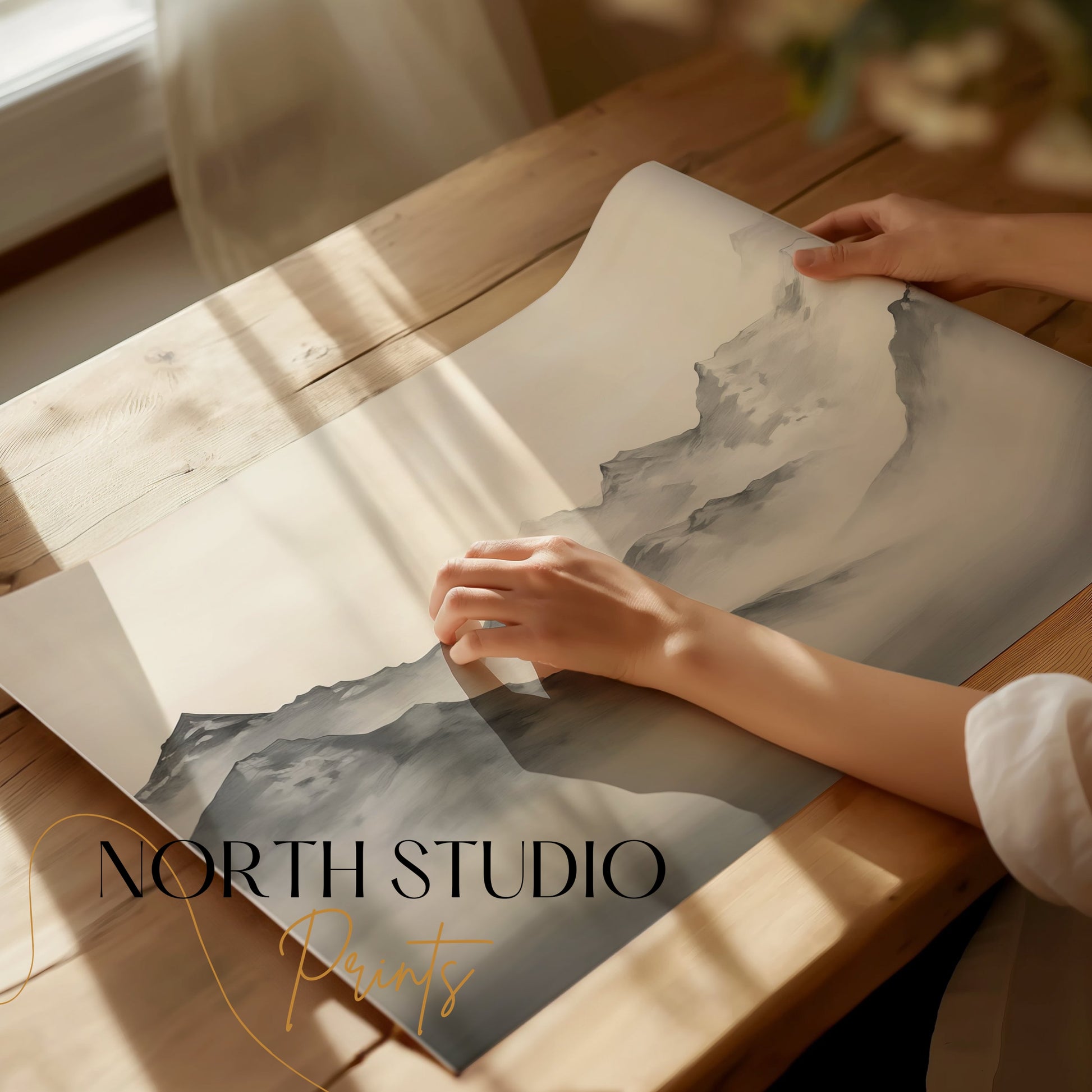 Premium Poster of Breathtaking Mountain Landscape Art for Home Posters