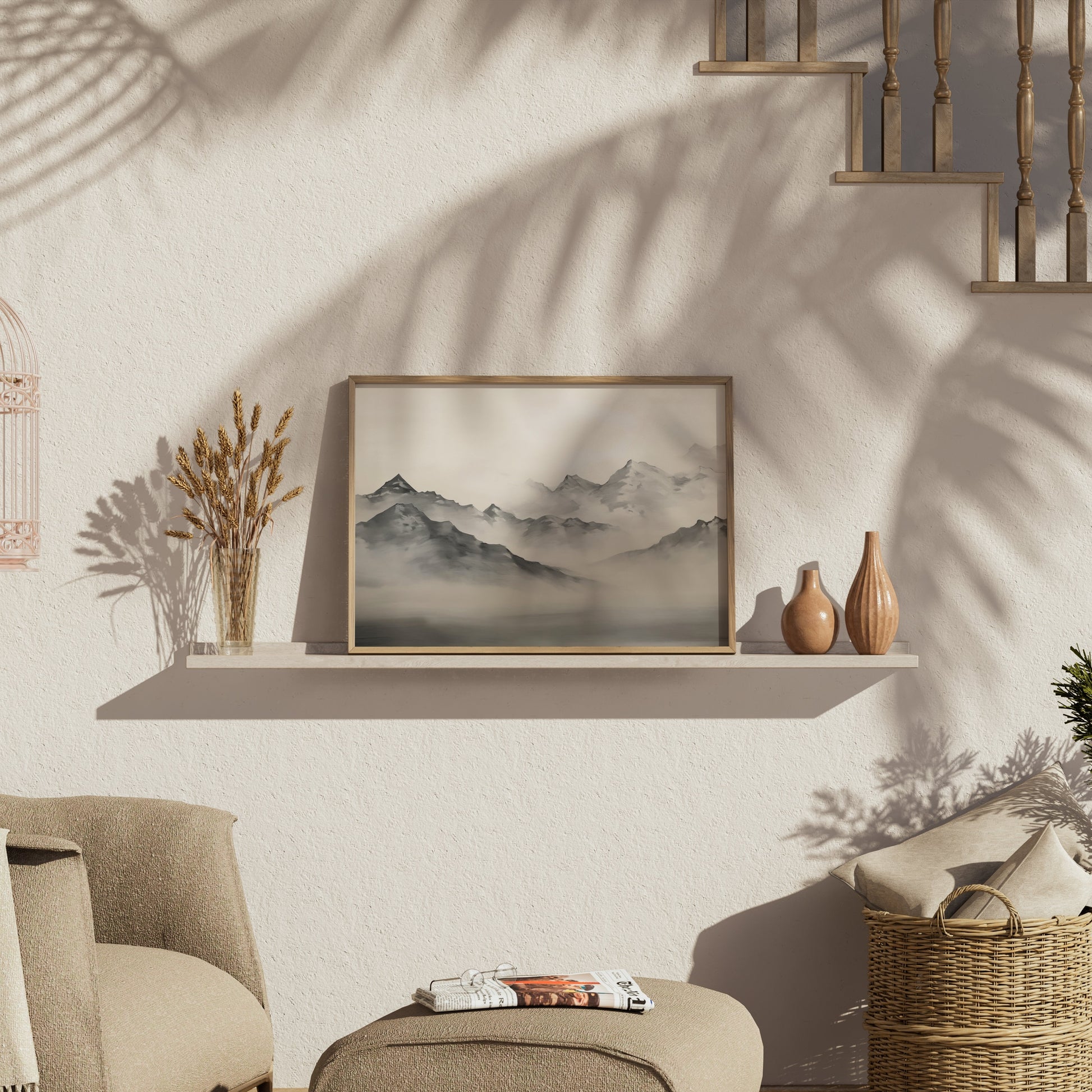 Premium Poster of Breathtaking Mountain Landscape Art for Home Posters