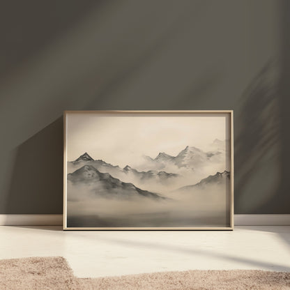 Premium Poster of Breathtaking Mountain Landscape Art for Home Posters