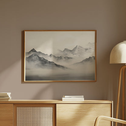 Premium Poster of Breathtaking Mountain Landscape Art for Home Posters